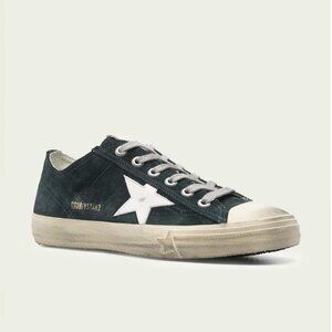 Golden Goosse Men's Navy Blue Super Star Suede Low-Top Sneakers NWT